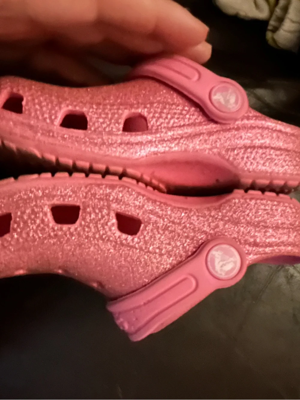 Crocs Pink Sparkle Sz 9